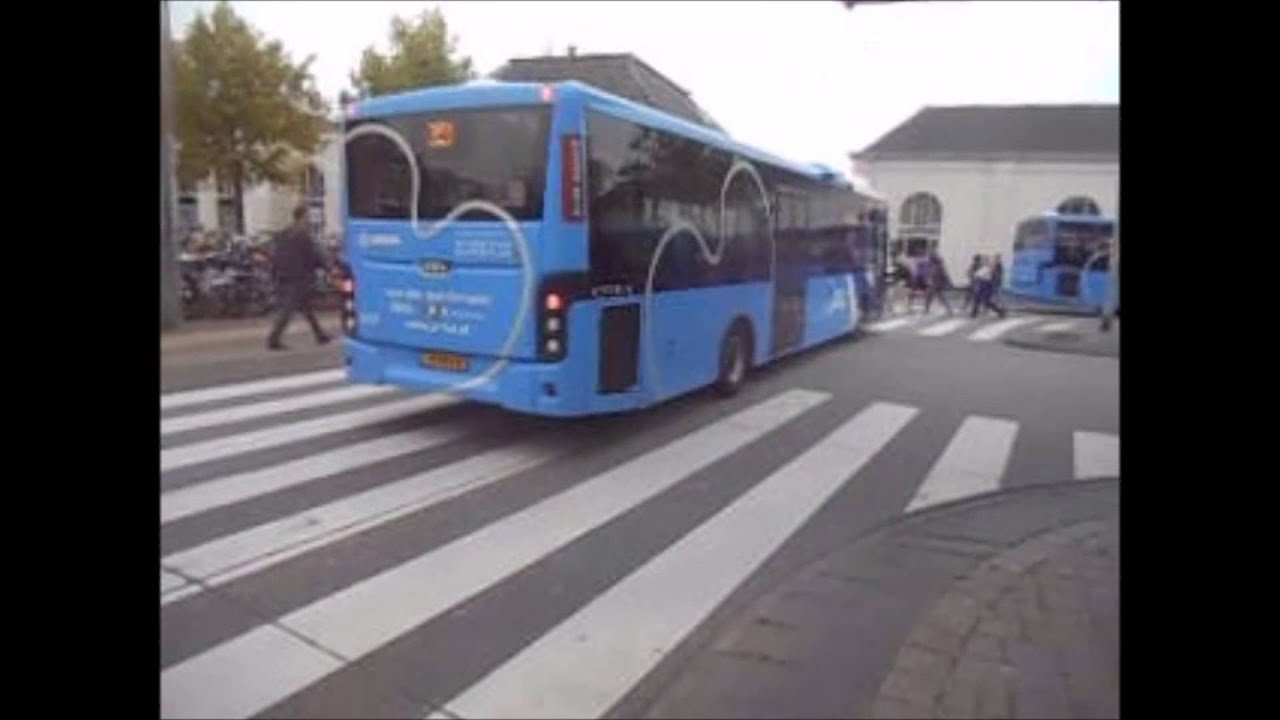 Bussen en Treinen op Leeuwarden Busstation 15-09-2014