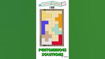 Not an image. #188 (Solution SETUP) Pentominoes Math Puzzle #mathchallenge #Shorts #puzzlegame