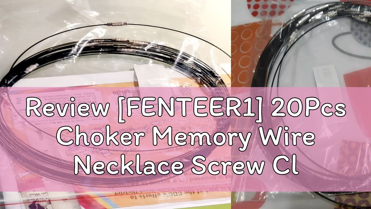 Review [FENTEER1] 20Pcs Choker Memory Wire Necklace Screw Clasp Black ...