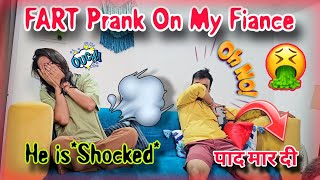 * FART * Prank 💨 On My BOYFRIEND 🤮 | His Reactions are 🔥🤣 #fartprankonboyfriend