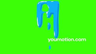 Blue Slime Drip FX Green Screen Animation – 2D Liquid Overlay
