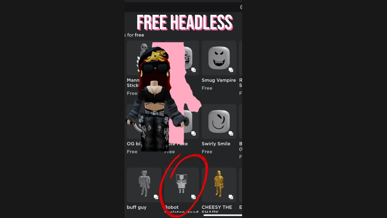 FREE HEADLESS 2023 #roblox #robloxavatar #robloxedit #robloxfilter #ro