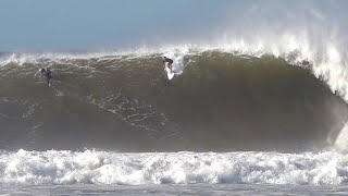 Pro Surfers charge MASSIVE swell in Maui !!! Ma'alaea GOING OFF !!! (Freight Trains)