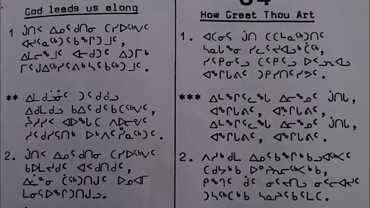 God leads us along in Inuktitut