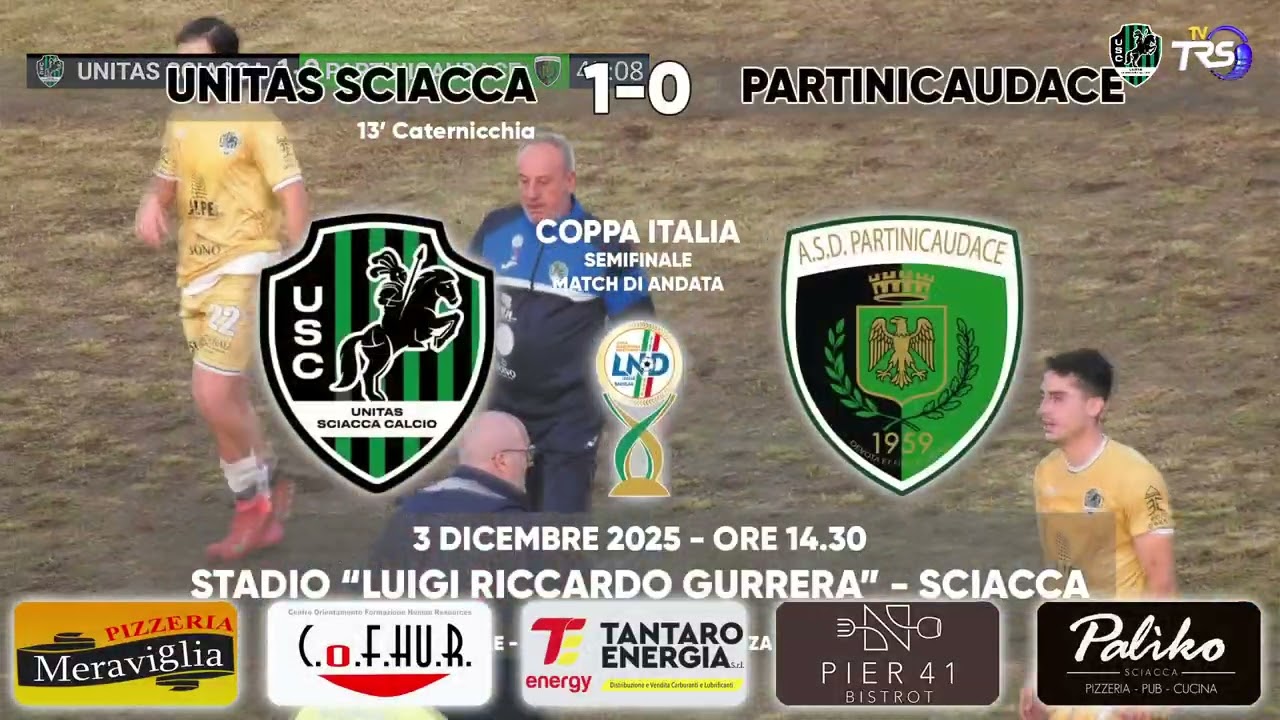 Highlights Semifinale di andata di Coppa Italia Eccellenza Unitas Sciacca - ASD Partinicaudace 1-0