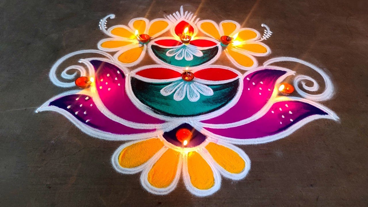 Karthigai deepam special villaku kolam|deepam beautiful diya muggulu| margazhi Amazing rangoli
