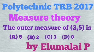 Polytechnic TRB2017| Measure theory|How to find outer measure of an interval|