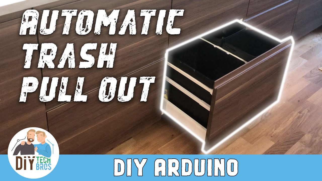 Automatic Trash Can Pull Out Cabinet With Arduino Diy Youtube