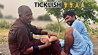 ASMR BEST TICKLISH FEET MASSAGE MEN IN THE WORLD BY STREET BARBER | FOOT REFLEXOLOGY | LEG MASSAGE