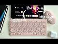 Logitech pink/rose combo keyboard K380 & M350 Pebble Mouse on iPad Air 3