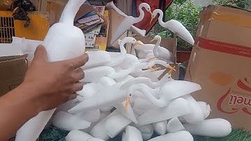 cò trắng xốp đệm dẻo 20k 1 con. 0852341986 ship toàn quốc. cò xốp giả úp lưới. bẫy cò trắng bằng keo