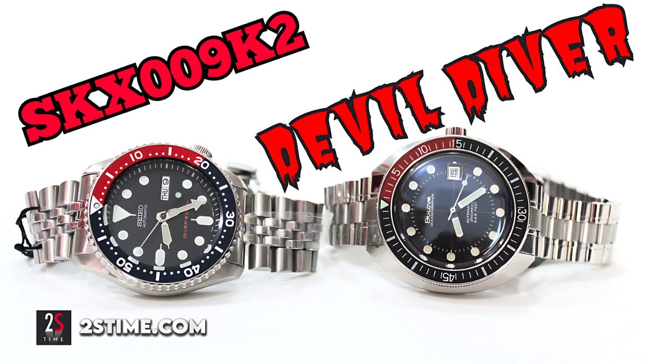 Automatic Diver Watch | BULOVA Devil Diver vs SEIKO SKX009k2 - YouTube