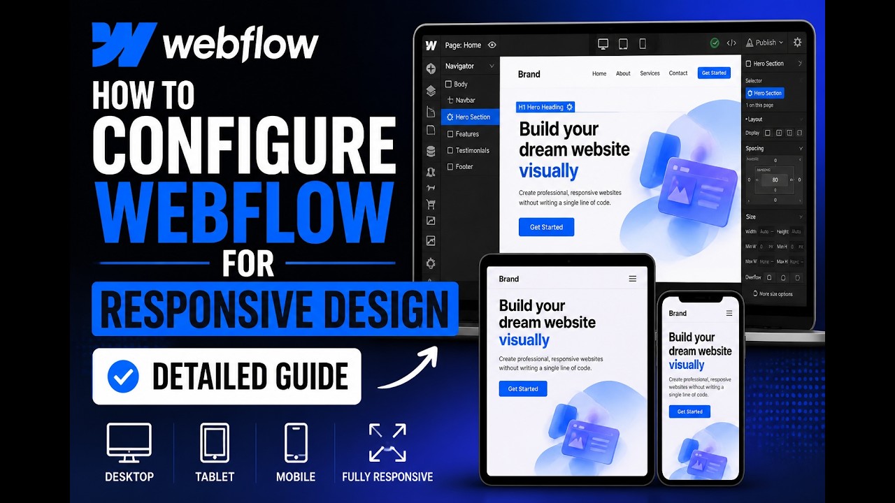 How to Configure Webflow for Responsive Design - Detailed Guide - YouTube