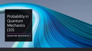 Probability in Quantum Mechanics (1D)