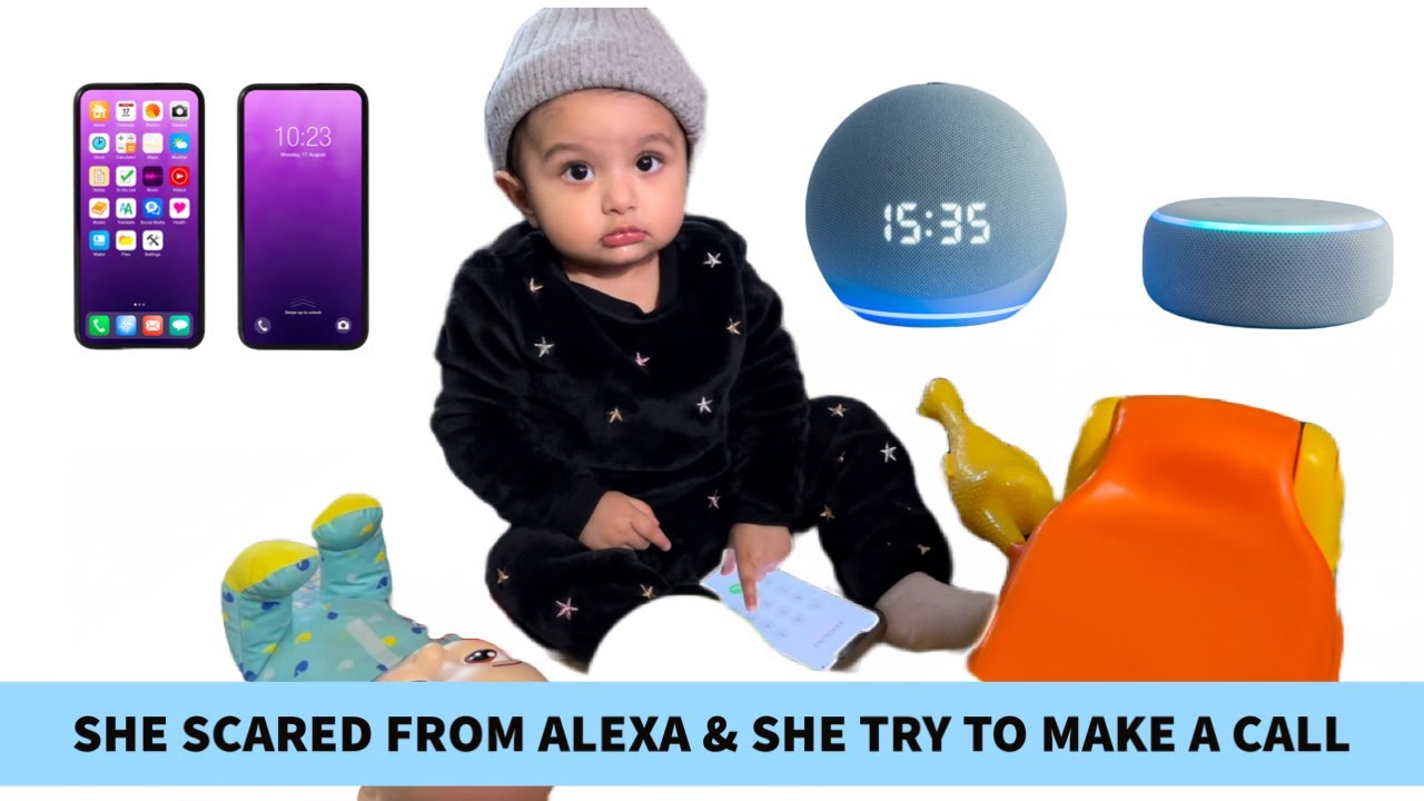 funny video 2023 Ekam scared from Alexa & she try to make a calls I ...