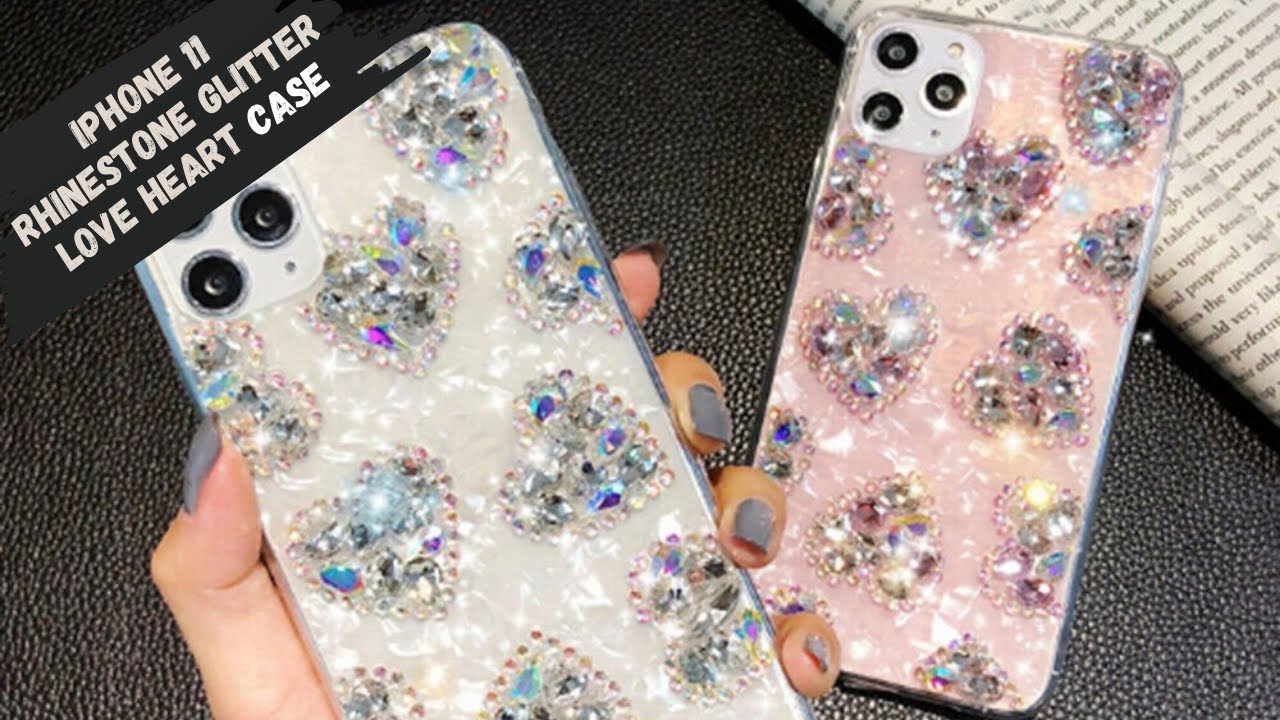 Rhinestone Glitter 💘 Love Heart Case for iPhone 11 Pro Max 7 8 Plus X XS Max