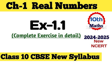 Class 10 Maths Ex 1.1 Real Numbers New syllabus | Exercise 1.1 Class 10th Maths NCERT Full Exercise