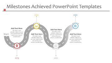 Milestones Achieved PowerPoint Presentation Template | Roadmap Template | Kridha Graphics