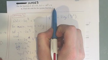 MM063 Maths Methods Fortify Study Guide - "How to find the rule of an inverse function"