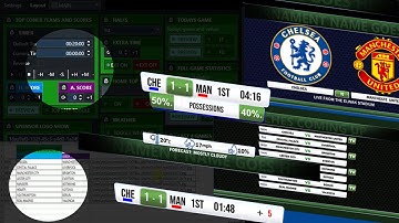 VMIX. Full Football graphics with UTC controller and EXCEL sheet data source