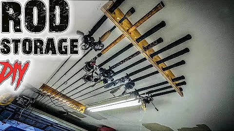 Rod storage made EASY! Building Cheap rod storage in small garage.