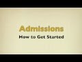 Admissions how to get started