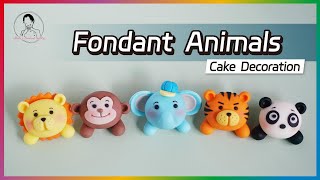 Fondant Baby Animals｜Animal Fondant Beginners｜Jungle Animals Cake Toppers