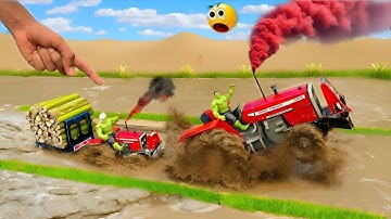 Mini Tractor Dangerous Stuck In Mud | Full Science Project Experiment @MiniTractor100 