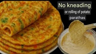 No kneading or rolling the dough you will be to see a completely new way of making lots parathas 
