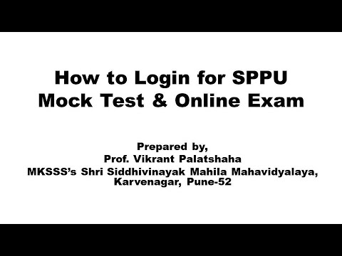 How to Login for SPPU Mock Test & Online Exam