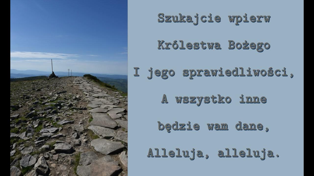 Szukajcie Wpierw Królestwa Bożego Tekst Szukajcie wpierw Królestwa Bożego - YouTube