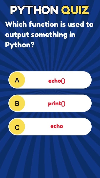 Python Quiz - MCQ -6 Python Questions and Answers ! #shorts - YouTube