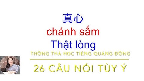 Thông thả học tiếng Quảng đông bài 922: 26 từ vựng câu nói tự nhiên tùy ý, 真心/thật lòng, 假意/ giả ý