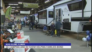 Families bond while shopping for their traveling home at RV & Camping Show