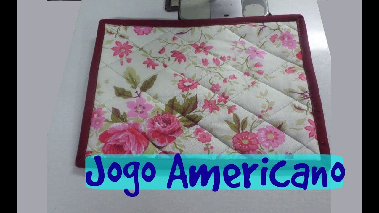 DIY- PAP Jogo Americano dupla face para iniciantes 