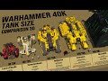 Warhammer 40k Tanks Size Comparison 3D