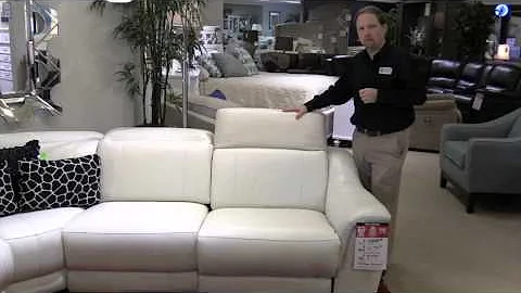 HTL Sectional Leather Sofa Loveseat Adjustable Headrest Recliner Hudson's Furniture Pinellas Park FL