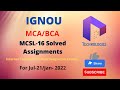 MCSL-16 Solved Assignment || BCA/MCA || IGNOU || DalalTechnologies