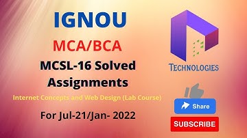 MCSL-16 Solved Assignment || BCA/MCA || IGNOU || DalalTechnologies