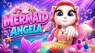 MERMAID 🧜‍♀️ ANGELA NAIL STUDIO COSPLAY🎀💖💅 #mytalkingangela2 #mermaid 
