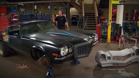 Stacey David of Gearz  Converts 1981 Camaro Front End to 1970-73 RS Split Bumper