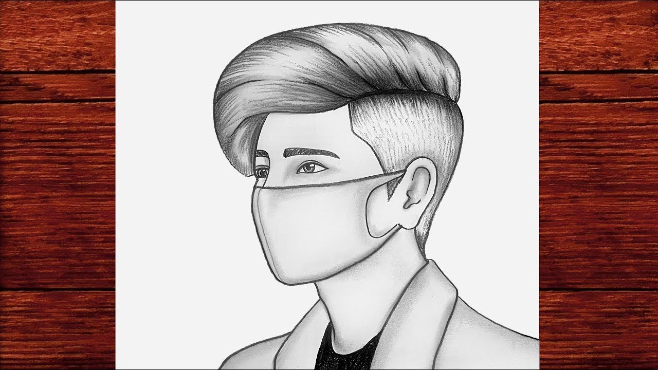 Discover the ART of Drawing a Handsome Boy with a Mask