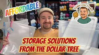Yarn Storage Solutions and Project Storage you can find at your local Dollar Tree...