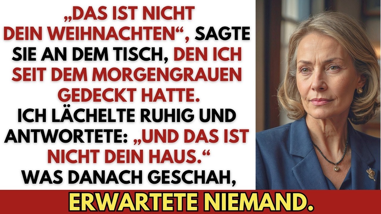 An Heiligabend stand meine Schwiegertochter am Kopfende meines Tisches und verkündete vor zwölf fremden Gästen: „Das ist nicht euer Weihnachtsfest.“ Sie hatte alle eingeladen, ohne mich zu fragen,...