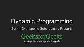 Dynamic Programming | Algorithms & Data Structures | Programming ...
