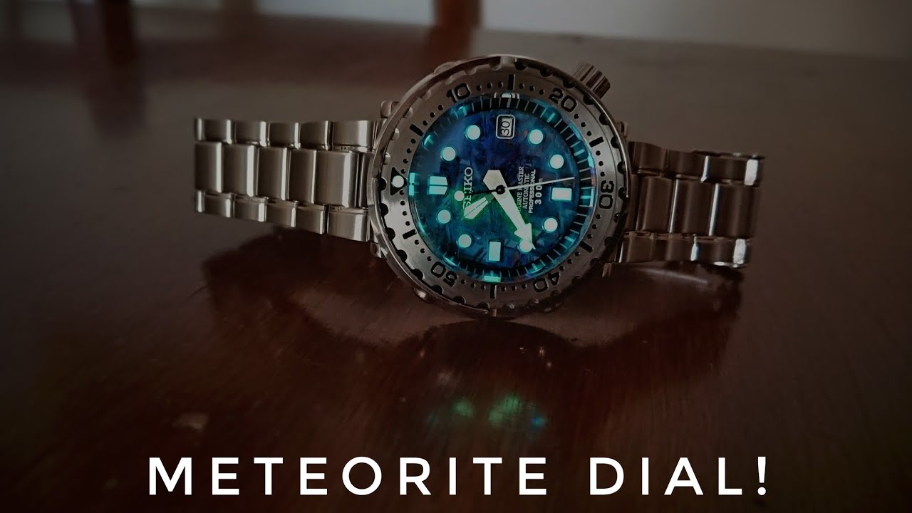 HOT! Seiko full steel Tuna with custom meteorite dial mod (automatic 6r15  Diver) - YouTube