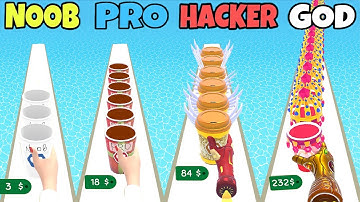 NOOB vs PRO vs HACKER vs GOD in Coffee Stack