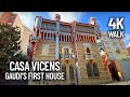 Walking through casa vicens  grcia area barcelona