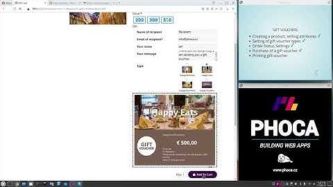Phoca Cart - Gift Vouchers
