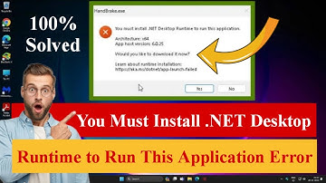 You Must Install .NET Desktop Runtime to Run This Application Error in Windows 11/10 [100% Solved]